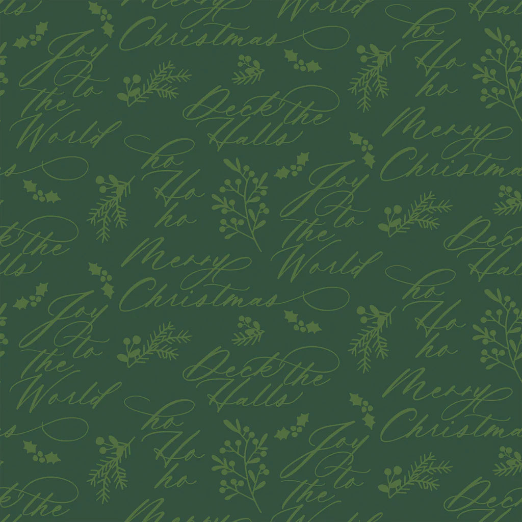 Green - Holiday Wishes 44" Wide Cotton (66250503-01) 🇨🇦