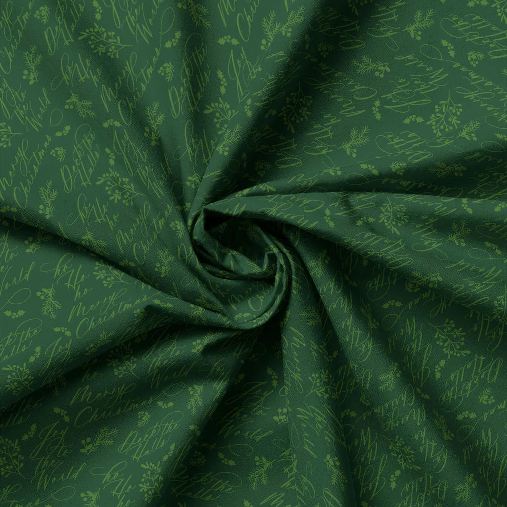 Green - Holiday Wishes 44" Wide Cotton (66250503-01) 🇨🇦