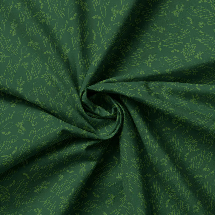 Green - Holiday Wishes 44" Wide Cotton (66250503-01) 🇨🇦