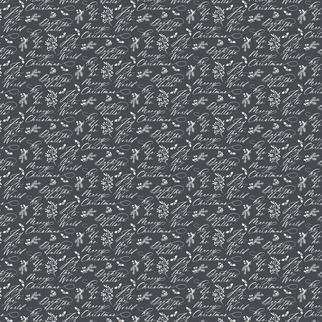 Charcoal - Holiday Wishes 44" Wide Cotton (66250503-02) 🇨🇦