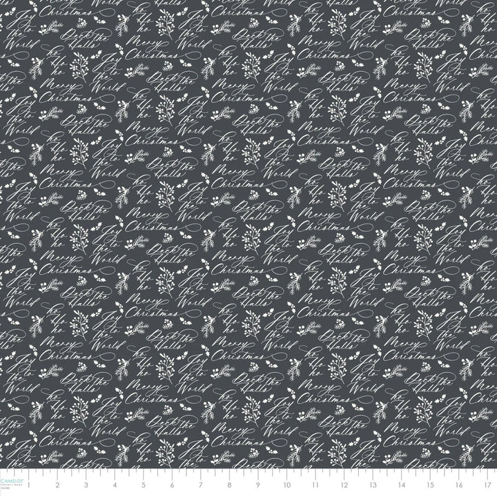Charcoal - Holiday Wishes 44" Wide Cotton (66250503-02) 🇨🇦