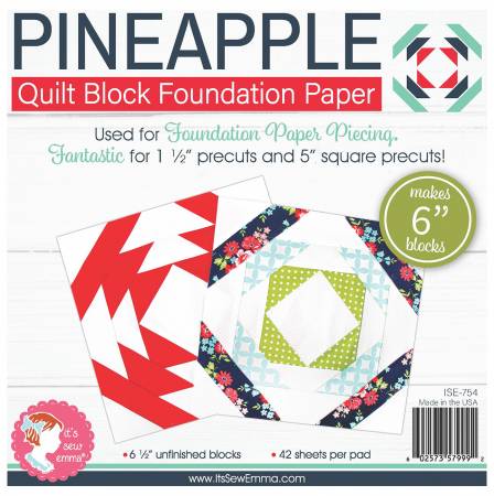 6in Pineapple Block Foundation Papers - Maple Leaf Quilting Company Ltd.