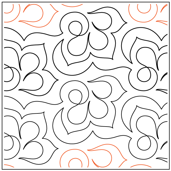 70's Swirl – 7” Paper Pantograph - Maple Leaf Quilting Company Ltd.