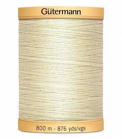Gutermann Natural Cotton Thread 800m/875yds | Egg White - 919