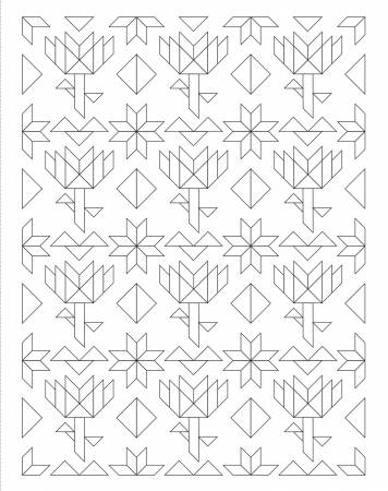 "Modern Quilting" Colouring Book