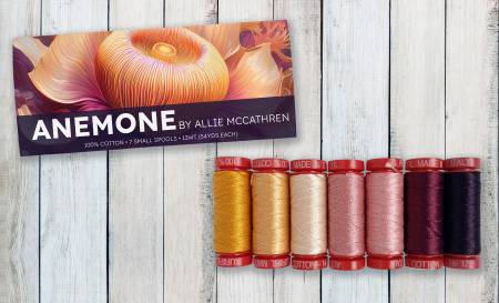 Anemone Cotton 12wt 7 Spool Thread Set By Allie Mccathren