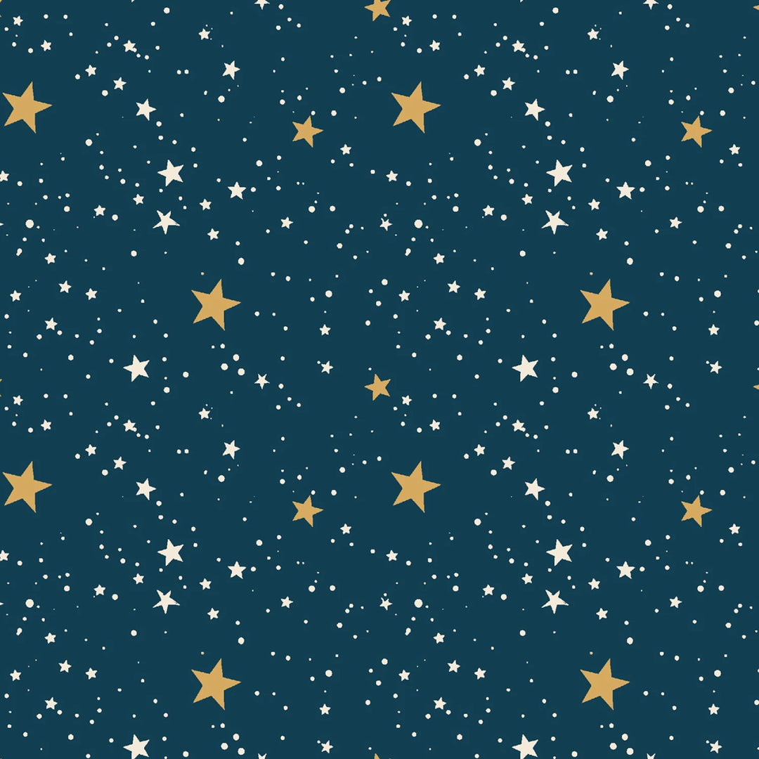 Holly Jolly Calico - Navy Stars 6" | 44"/45" Cotton