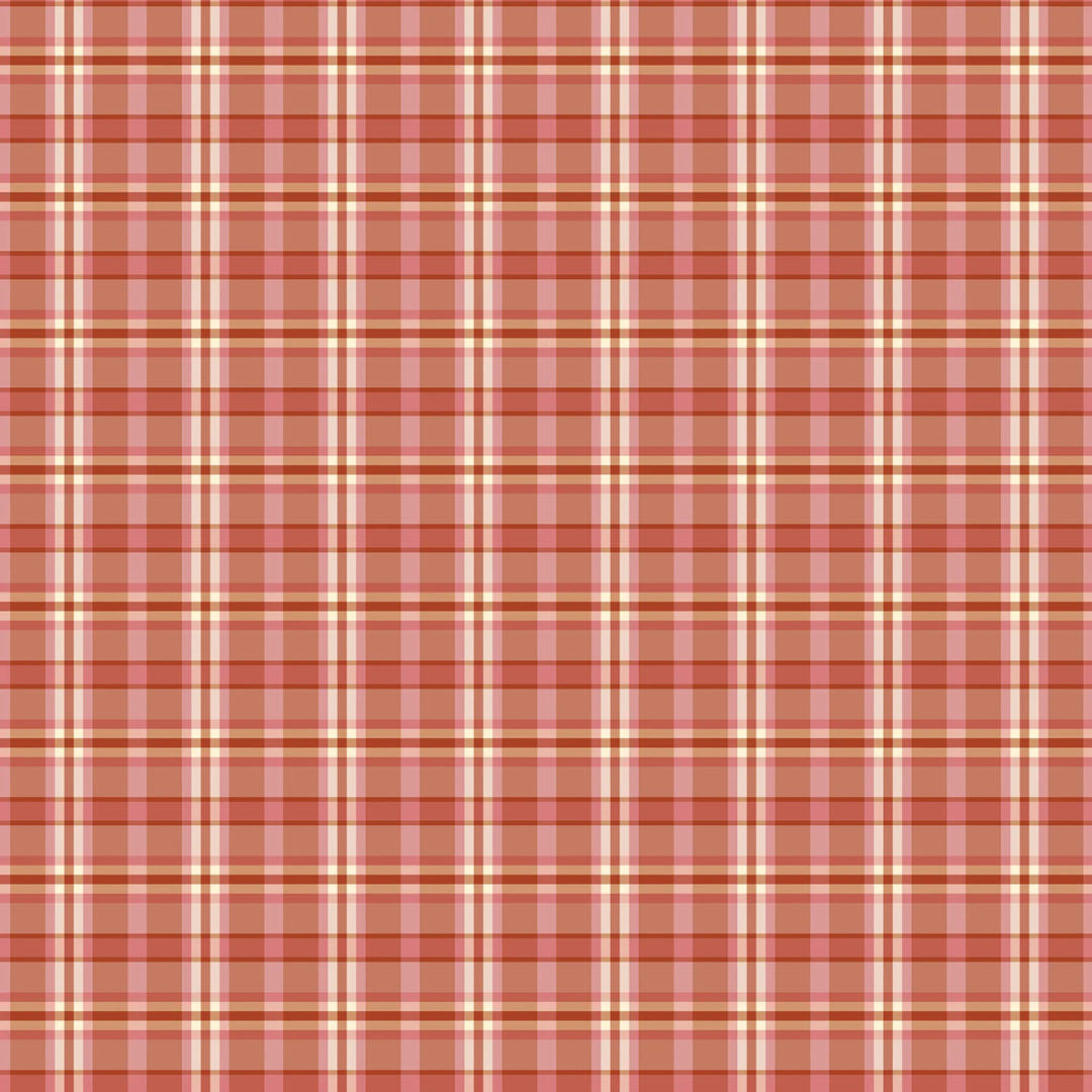 Plaid Poppins Apricot - 44” - (C17087R-APRICOT) – Sold in UNITS of ¼ metre