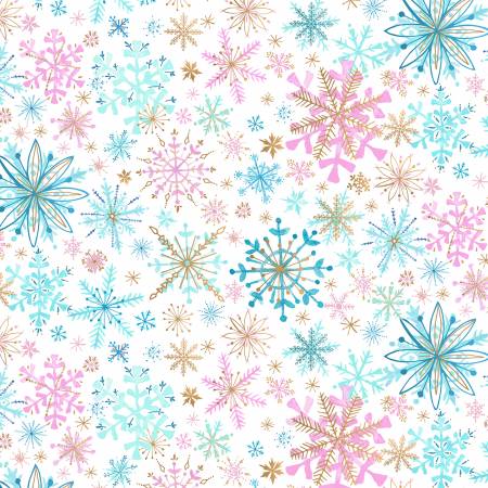 White Large Snowflakes 108