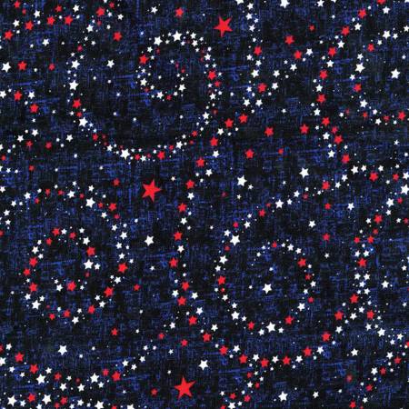 Navy USA Stars 108" Cotton (CDX6309-NAVT) – Sold in UNITS of ¼ metre