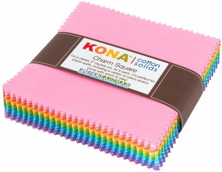 Charm Pack - 5in Squares Kona Cotton Solids - Pastel (85pcs)