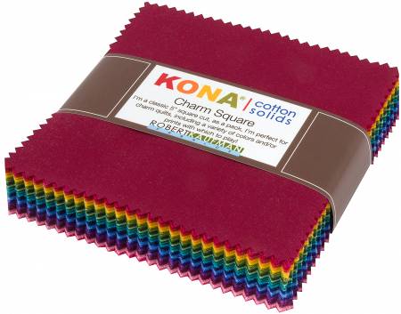 Charm Pack - 5in Squares Kona Cotton - Solid Dark (85pcs)