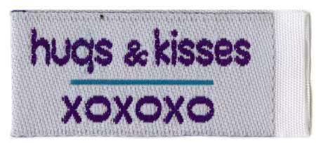 "Hugs &amp; Kisses" Labels (12pck)