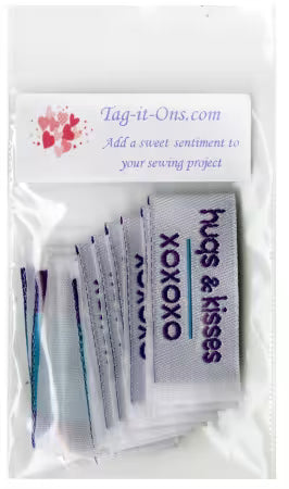 "Hugs &amp; Kisses" Labels (12pck)