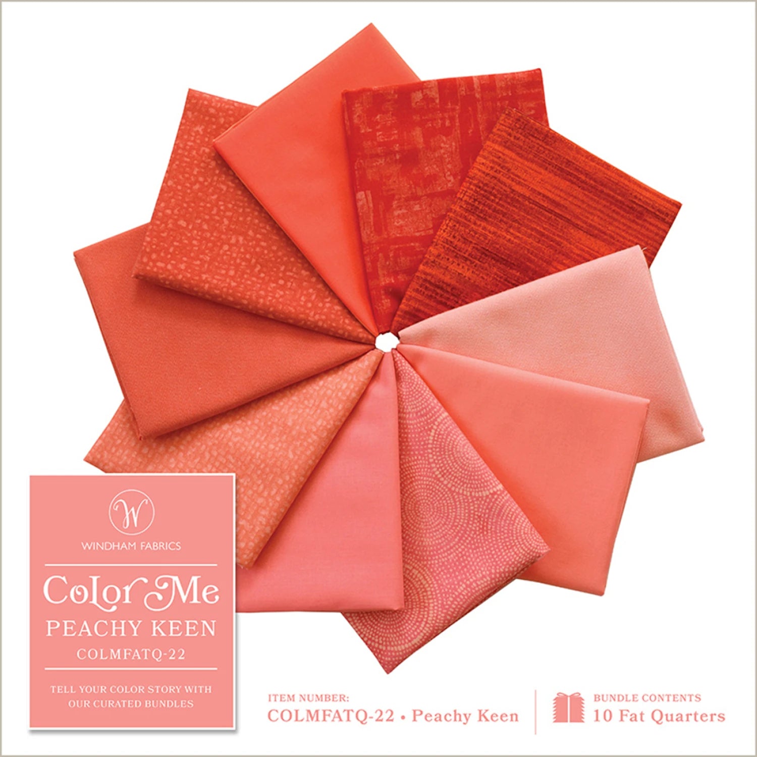 Fat Quarter Bundle - Color Me Peachy Keen (10pcs/bundle)