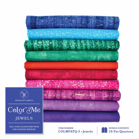 Fat Quarter Bundle - Color Me Jewels (10pcs/bundle)