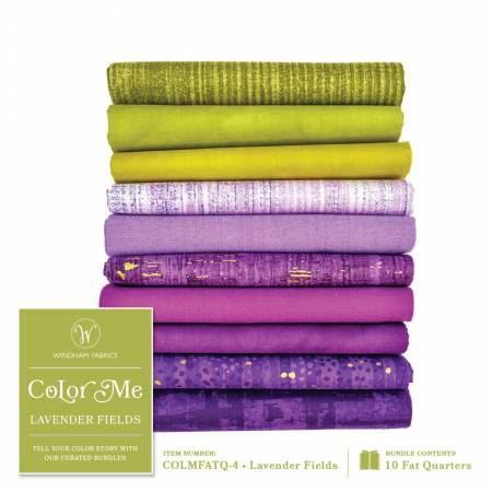 Fat Quarter Bundle - Color Me Lavender Fields (10pcs/bundle)