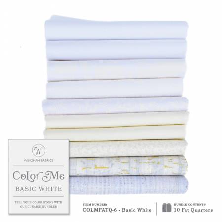 Fat Quarter Bundle - Color Me Basic White (10pcs/bundle)