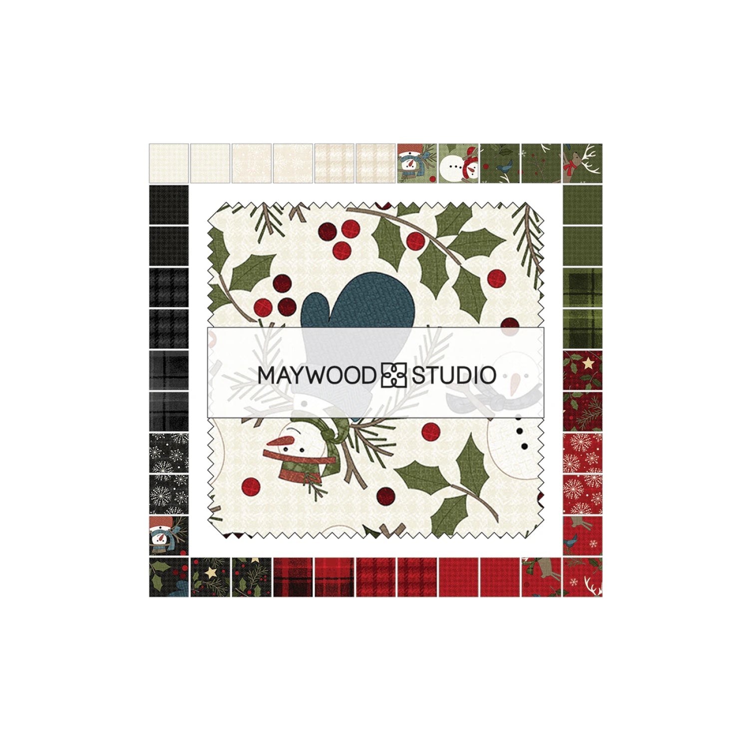 Holly Jolly Flannel by Bonnie Sullivan Collection | 5in Squares - 42pcs (CP-MASHOJF)