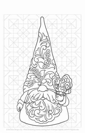 "Enchanting Gnomes" Colouring Book