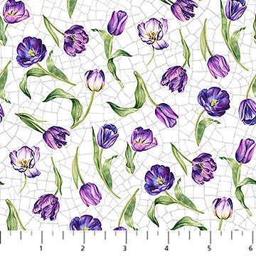 Mini Tulips - Tulip Garden | 43/44"  (DP28496-10) - Sold in UNITS of ¼ metre