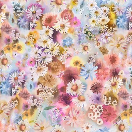 Multi Allover Flowers 108" Cotton (FPAT5234-MU) – Sold in UNITS of ¼ metre
