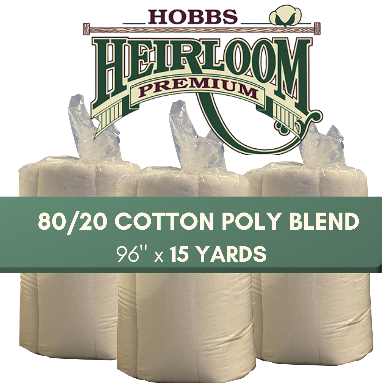 Hobbs Heirloom® Premium 80/20 Cotton/Poly Blend Batting - Half Roll