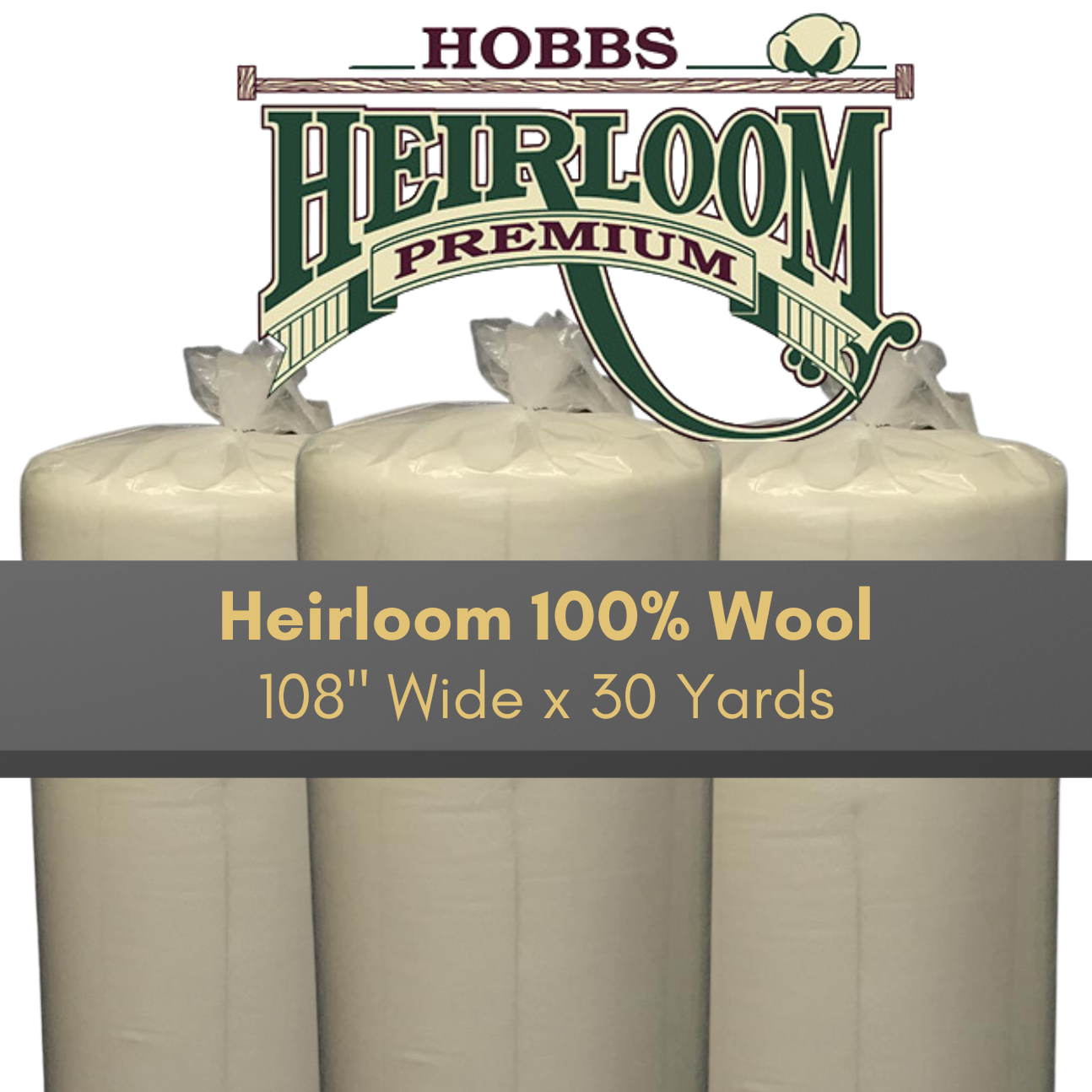 Hobbs Heirloom Wool Batting - Full Roll 108