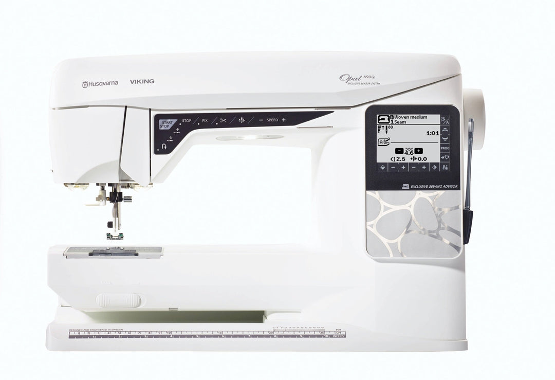 Husqvarna Viking OPAL 690Q Husqvarna Viking Sewing and Embroidery machines on sale at Maple Leaf Quilting Company serving Alberta including Cochrane, Calgary, Red Deer, Lethbridge, Medicine Hat