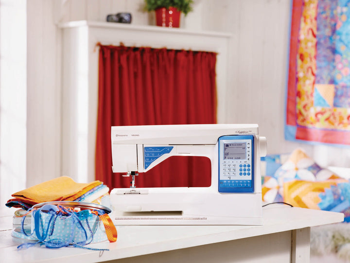 Husqvarna Viking SAPPHIRE 930 Husqvarna Viking Sewing and Embroidery machines on sale at Maple Leaf Quilting Company serving Alberta including Cochrane, Calgary, Red Deer, Lethbridge, Medicine Hat