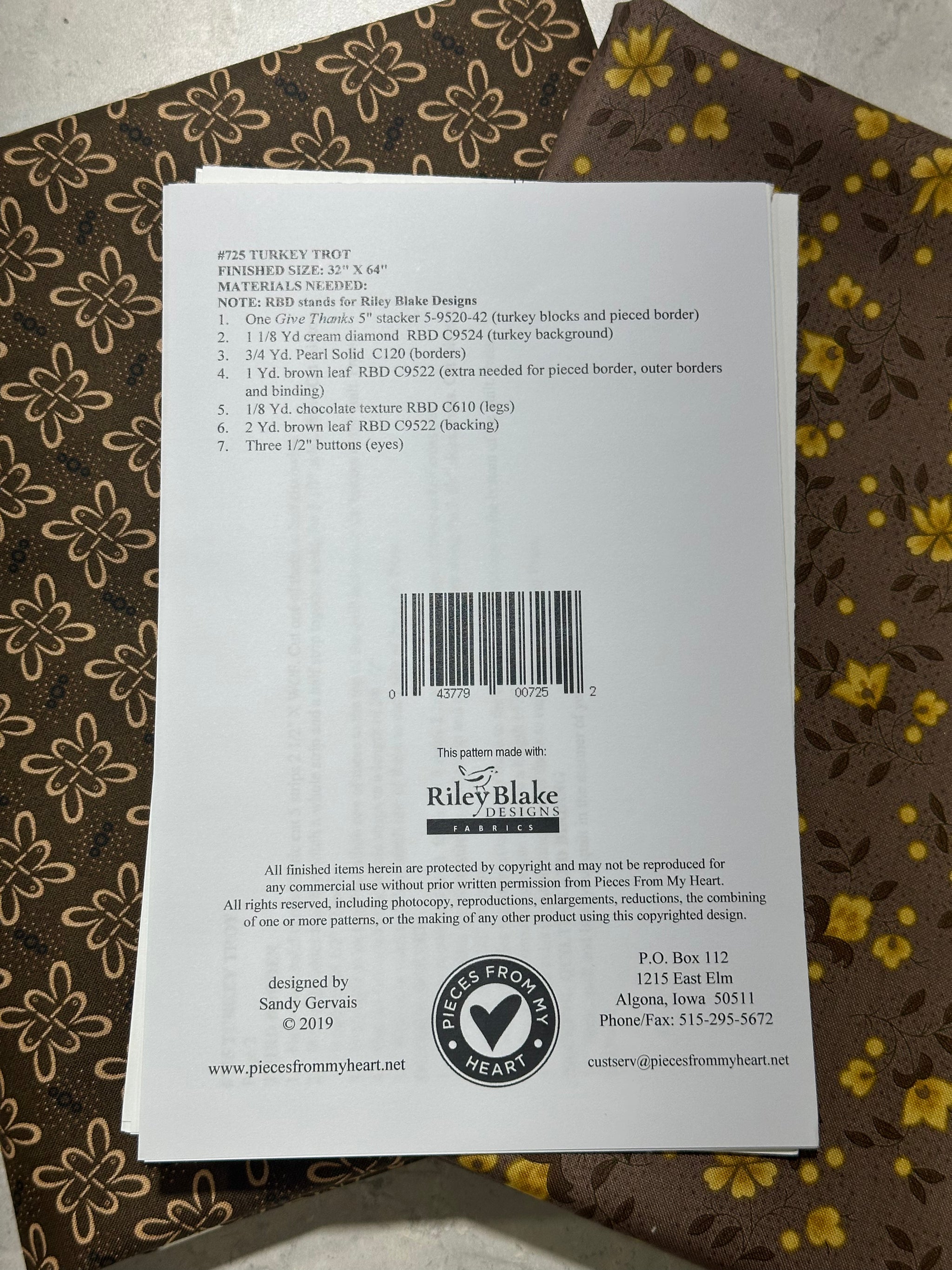 Turkey Trot Table Runner Kit