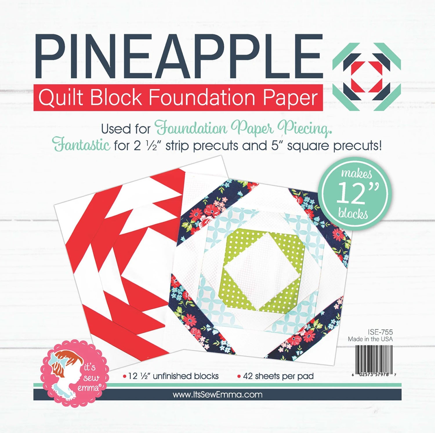 Maple Leaf Stitching Academy Beginner FPP - Pineapple, Log Cabin or Courthouse Steps *** Sold Out *****