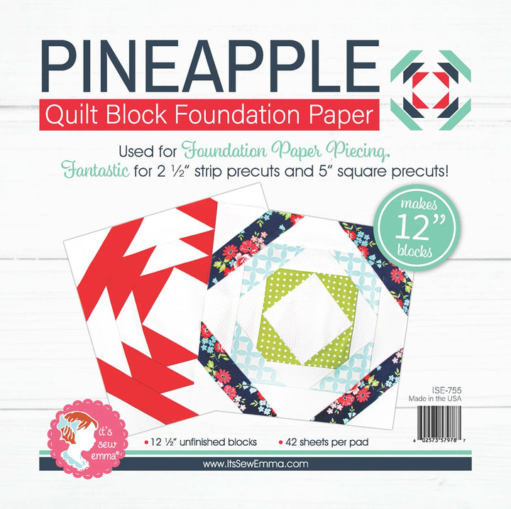 Maple Leaf Stitching Academy Beginner FPP - Pineapple, Log Cabin or Courthouse Steps *** Sold Out *****