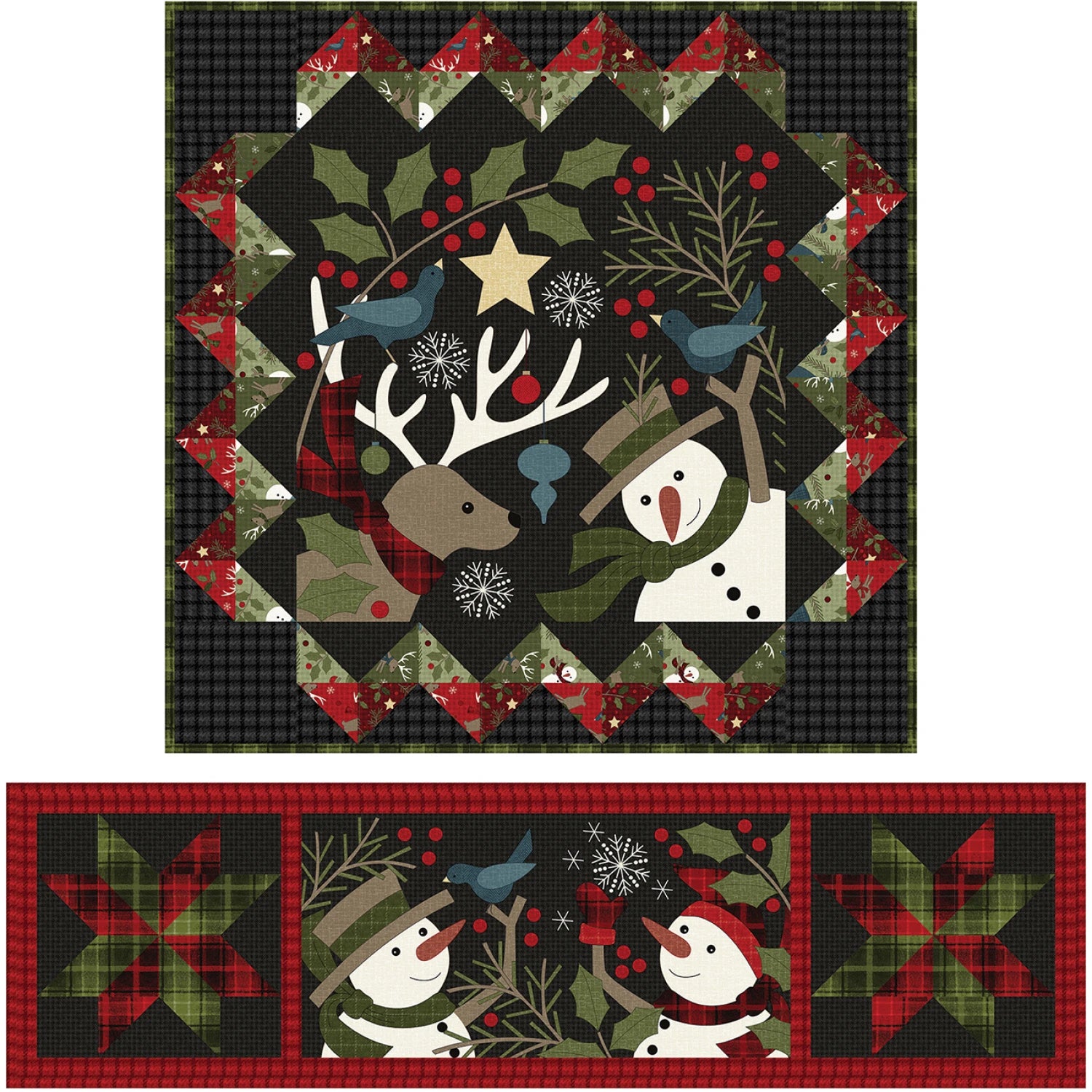 Quilt Kit Holly Jolly Flannel  (KIT-MASHOJF)