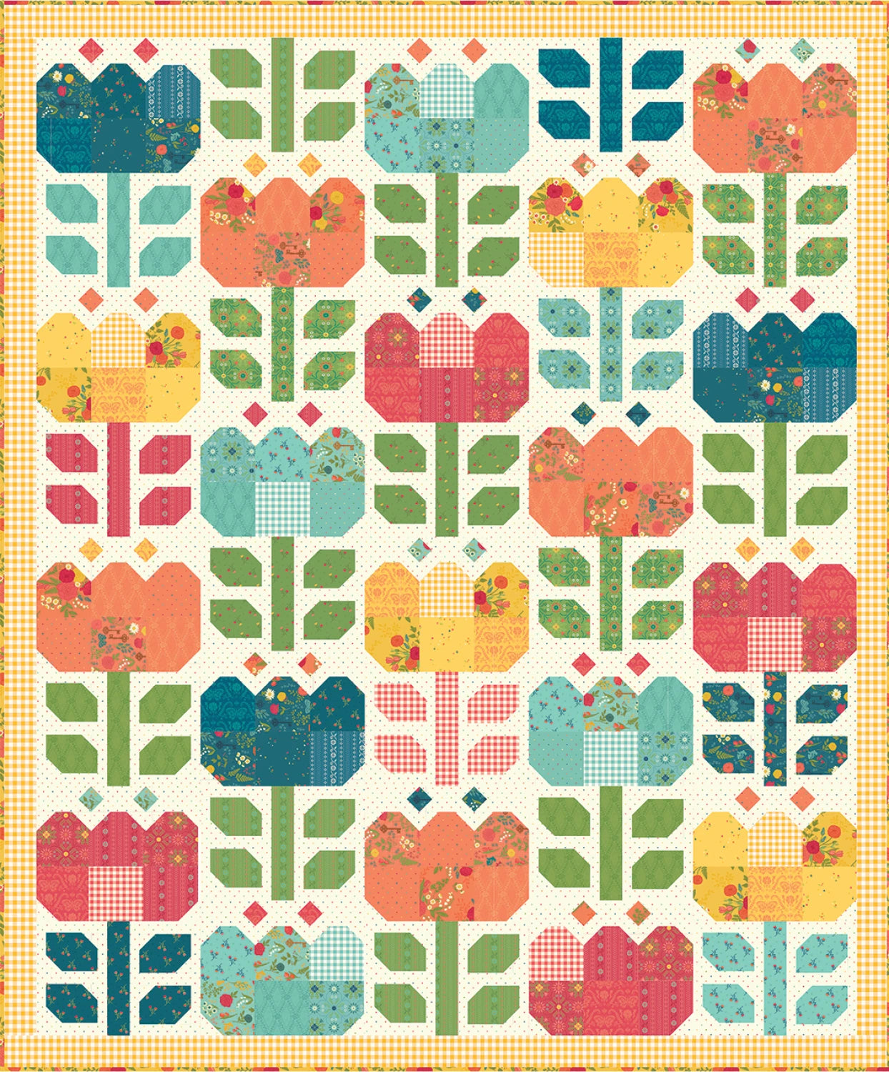 First Blooms Tulip Festival Quilt Kit - 68 3/4in x 83in (KT-16320)