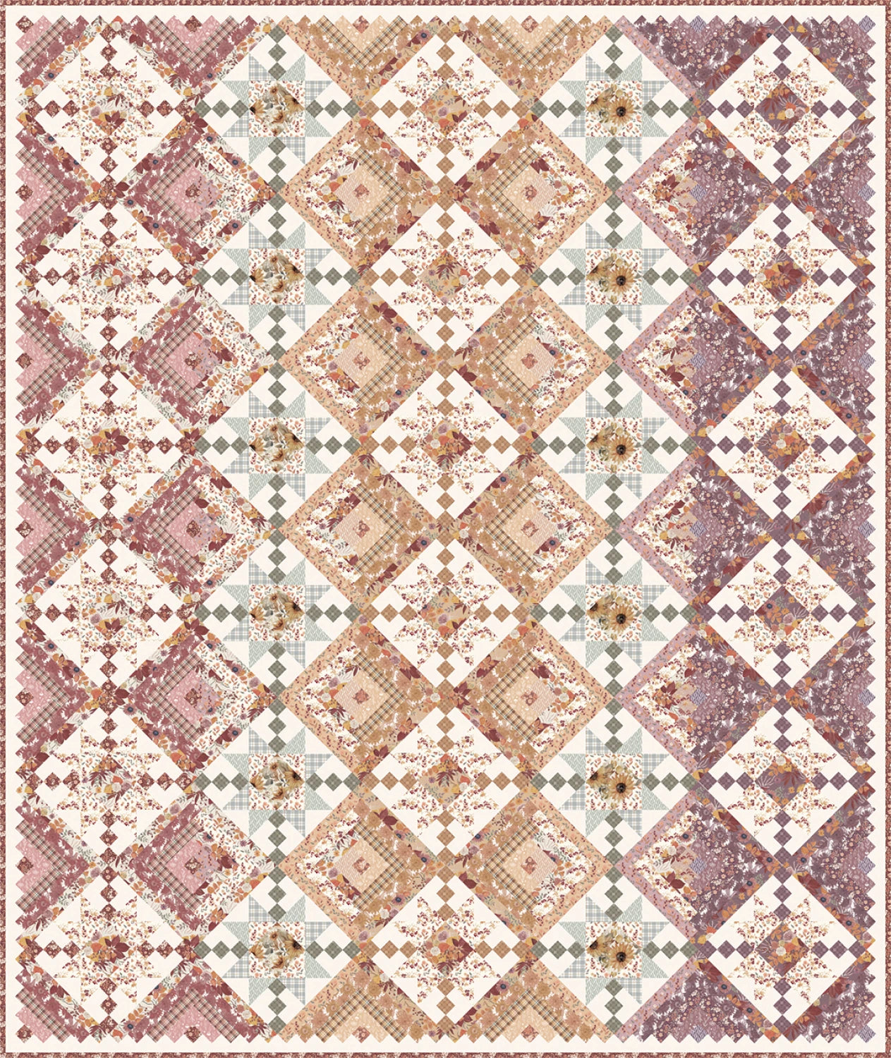 Evening on the Prairie Laura's Log Cabin Quilt Kit - From Riley Blake Designs  (KT-16740)