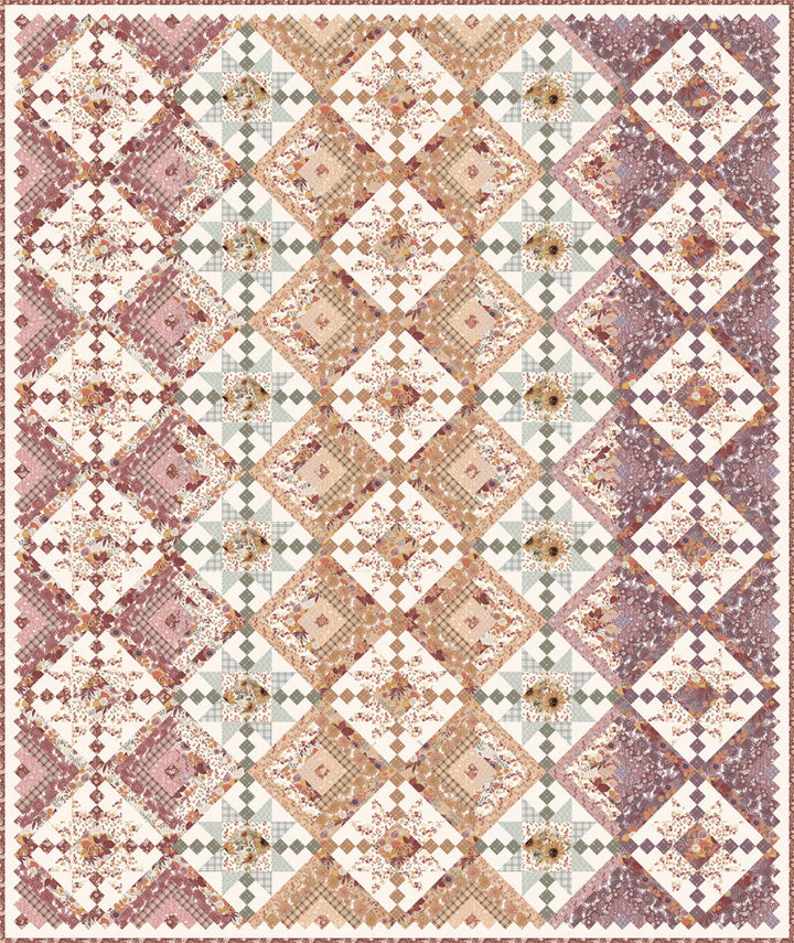 Evening on the Prairie Laura's Log Cabin Quilt Kit - From Riley Blake Designs  (KT-16740)