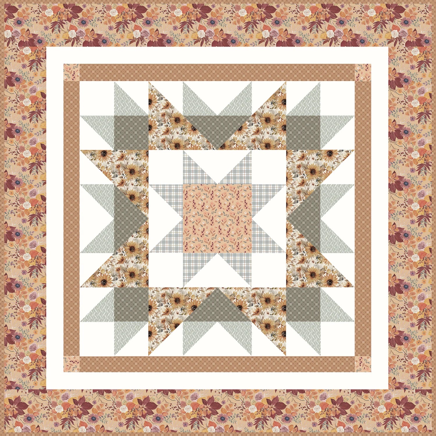 Evening on the Prairie Evening Star Table Topper Kit - From Riley Blake Designs (KT-16741)