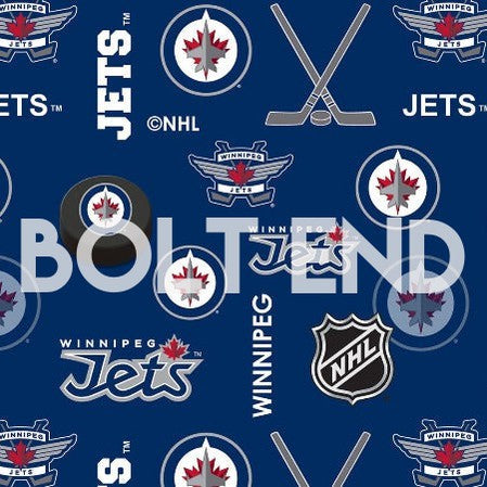 BOLT END NHL Winnipeg Jets 1.25m x 60" Minky