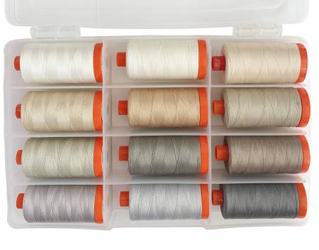 Neutrality Collection Cotton 50wt 12 Large Spools Thread Set by Patrick Lose