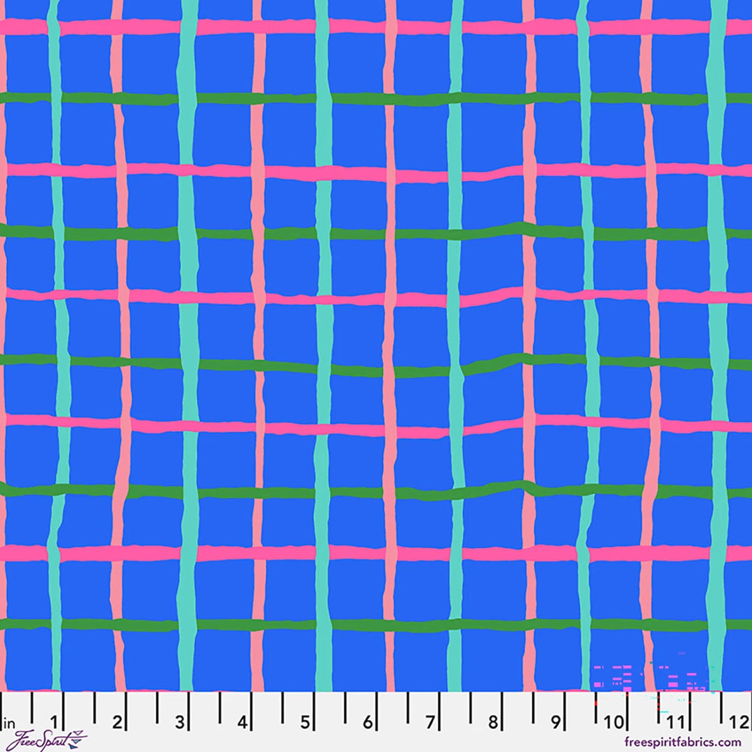 The Kaffe Fassett Collective - Grid - Blue| 44"/45" Cotton