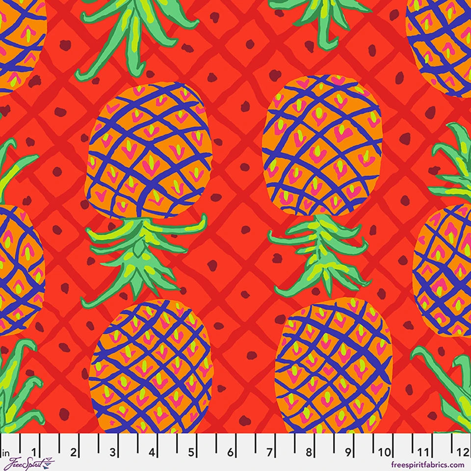 The Kaffe Fassett Collective - Upside Down - Red | 44"/45" Cotton