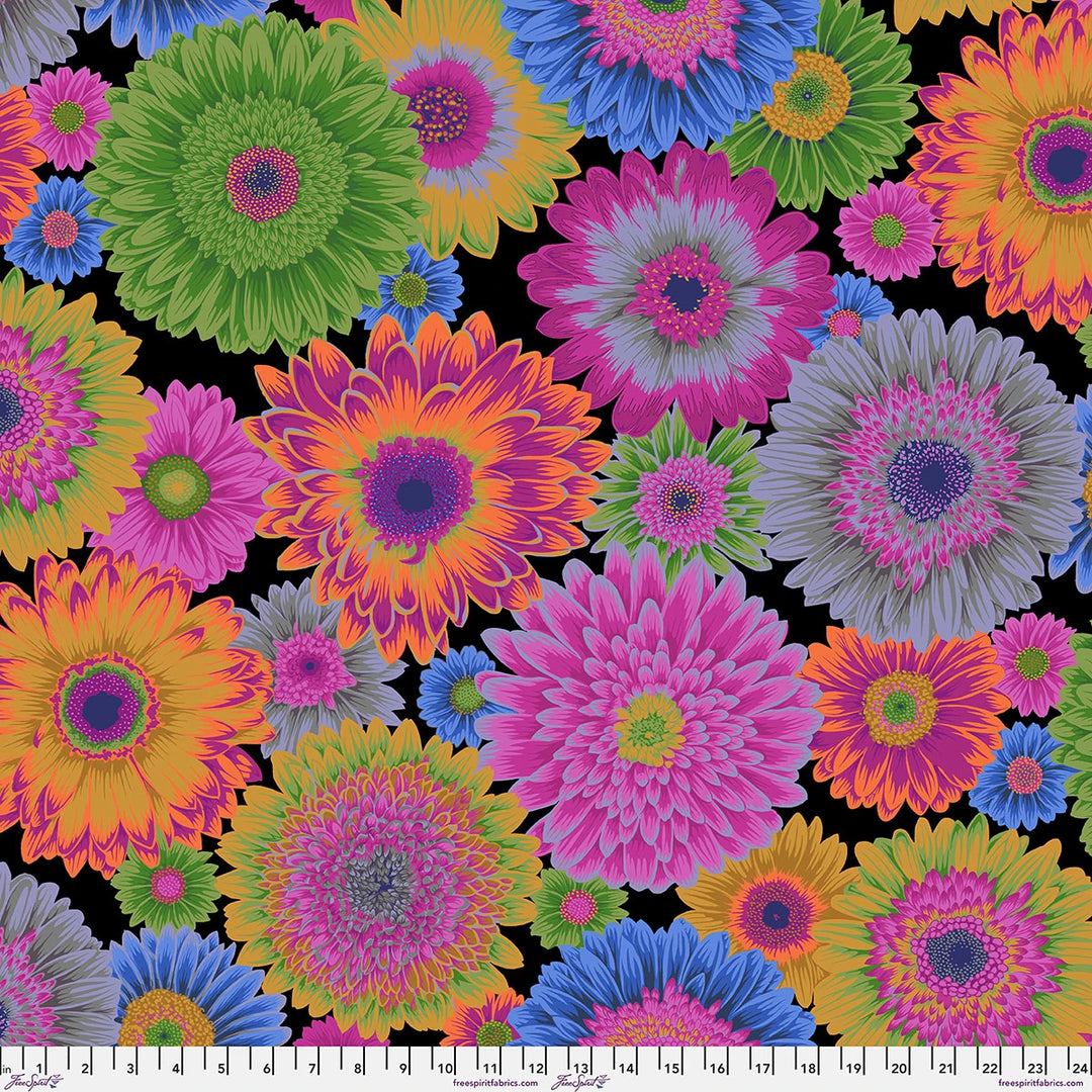 The Kaffe Fassett Collective - Gerbera Daisies - Dark | 44"/45" Cotton