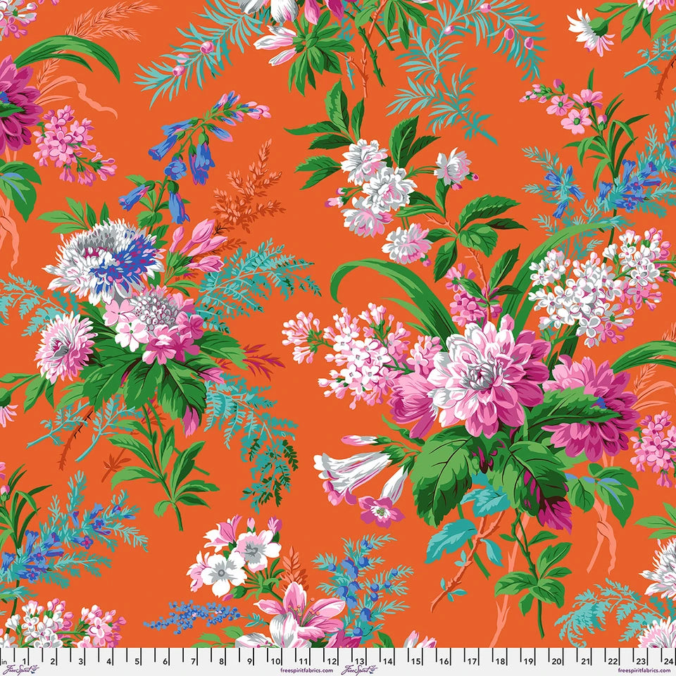 The Kaffe Fassett Collective - Jardin - Orange | 44"/45" Cotton