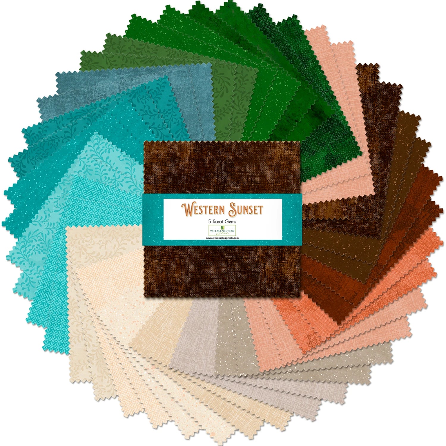 5in Squares - Karat Gems Western Sunset (42pcs/bundle)
