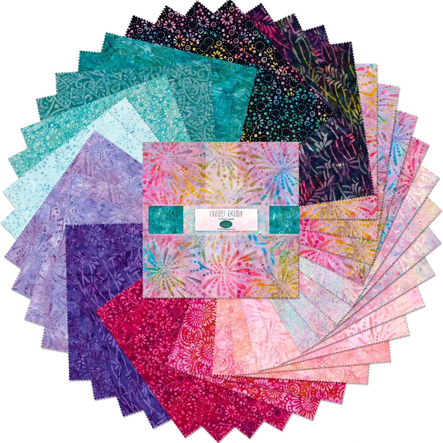 Candy Crush Batik - From Wilmington Prints | 10in Squares - 42pcs (Q511-117-511)