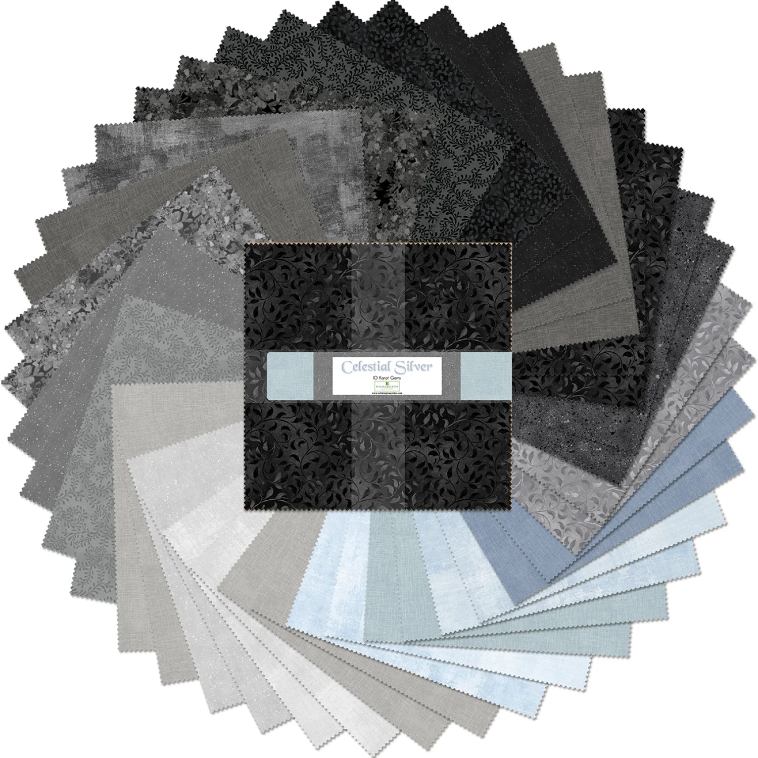 10in Squares - Karat Gems Celestial Silver (42pc/bundle)
