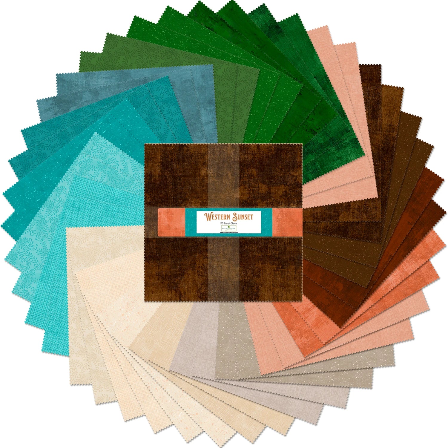 10in Squares - Karat Gems Western Sunset (42pc/bundle)