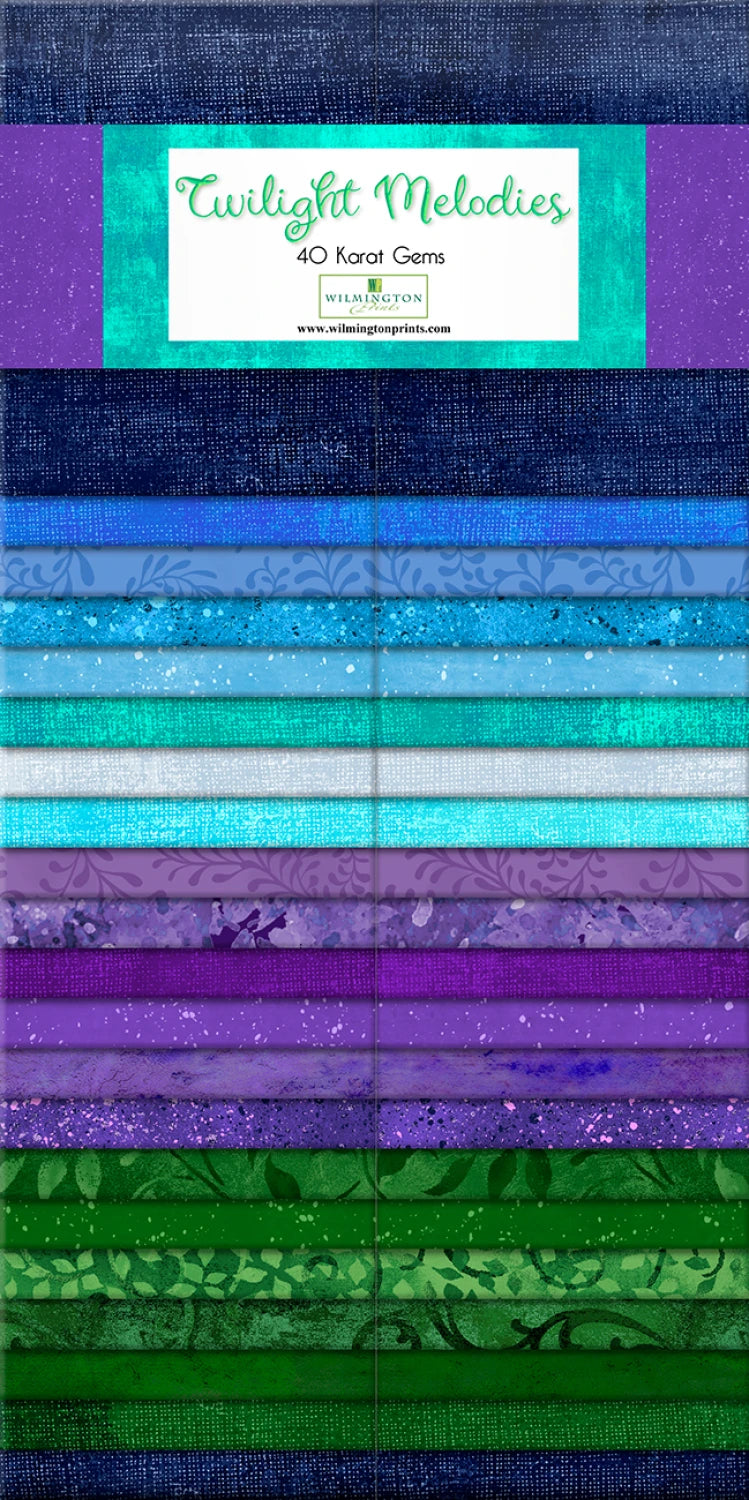 Twilight Melodies - Essential Gems & Karat Pre-Cuts Collection | 2.5in Strips 40pcs (Q842-154-842)
