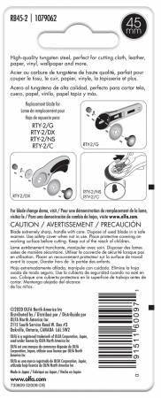 OLFA 45mm Rotary Blade (RB45-2) (2pck)